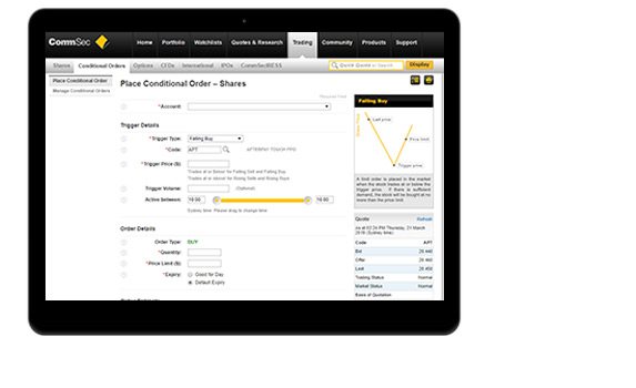 How do i buy shares store on commsec